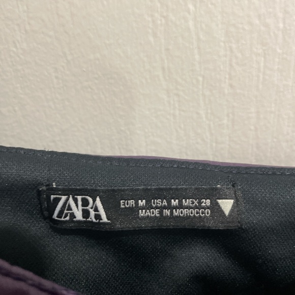 Zara party top. Dark purple. Going out top. Size Medium. Latex. - Picture 3 of 3